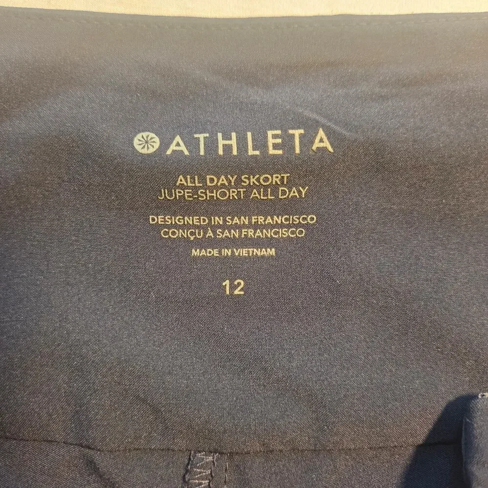 Athleta All Day Skort Sz 12 Black, 19